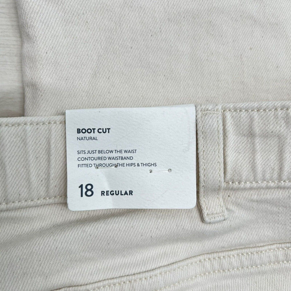 NEW J Jill Denim Jeans Women Size 18 Cream Modern Slim Boot Cut Stretch - Picture 14 of 14